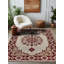 Tapis marocain beige en coton et polyester à imprimé numérique Nancy Collection-846028359