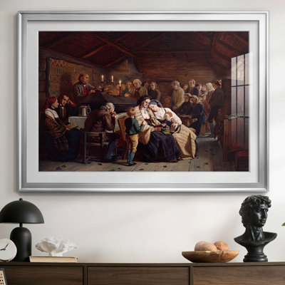 Haugianerne (Low Church Devotion)-Adolph Tidemand-Framed Print with Mat and glass-1848