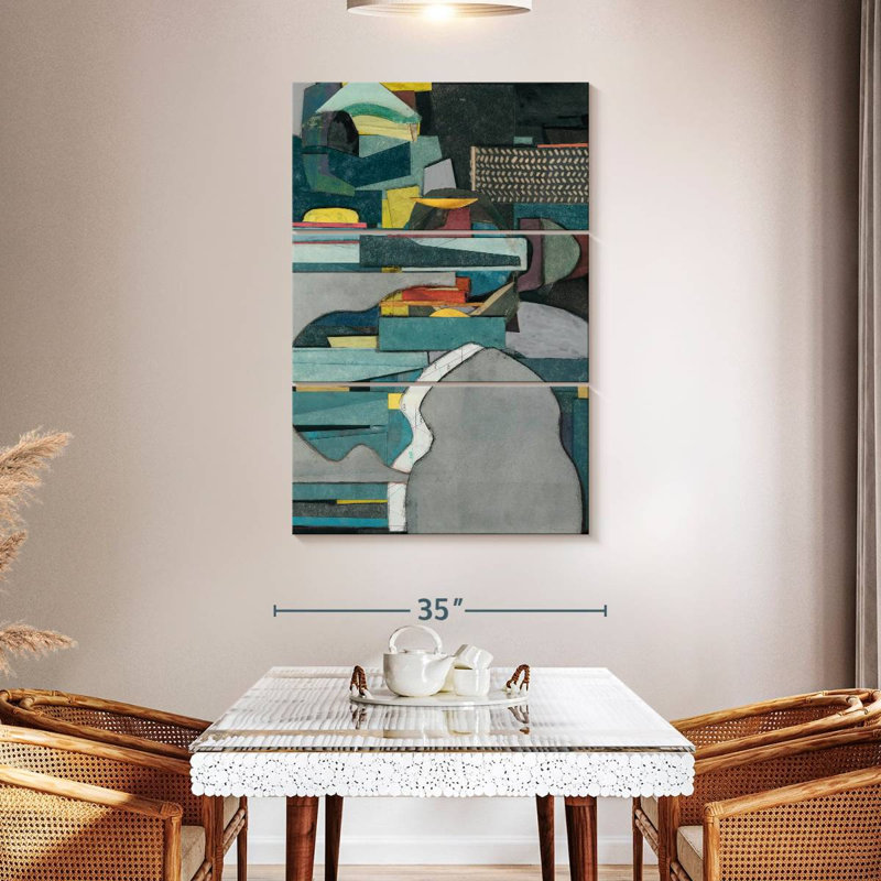 Avery Mid-Century Collage IV, 50" H x 32" W