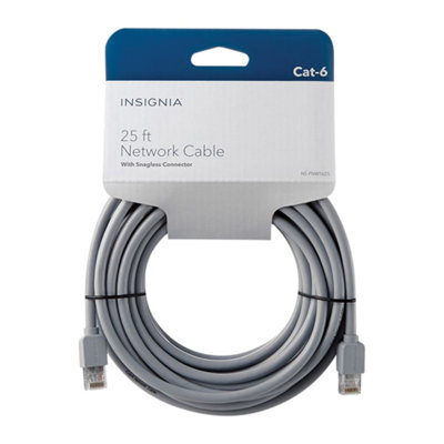 Insignia 7.6m (25 ft.) Cat6 Ethernet Cable - Grey