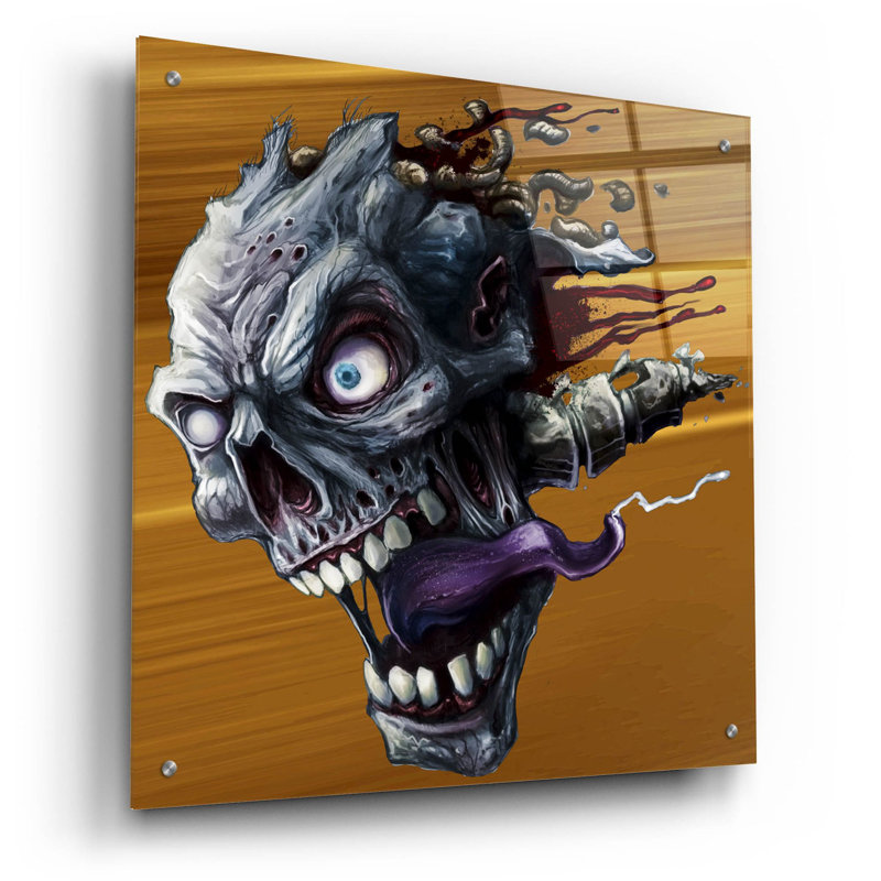 " Zombie Head " by Flyland Designs, 24" H x 24" W x 0.2" D