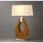 Lampe de table Pearson, 30 po, bois de pacanier et nickel brossé, interrupteur rotatif à 3 voies