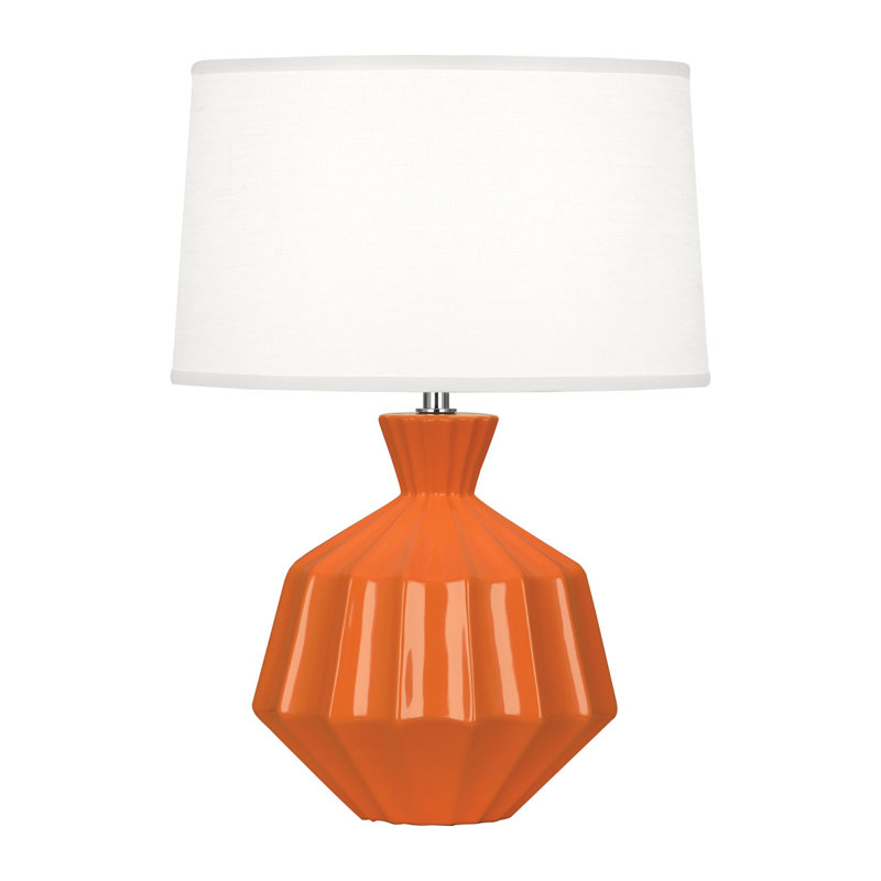 Orion 17.75" Table Lamp, Pumpkin