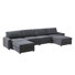 Grandon 162" Modern Modular Sectional Sofa with Two Ottomans