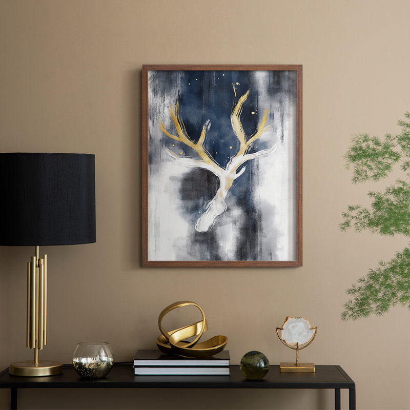 «Christmas Holiday», reproduction encadrée CCXX - bois massif, Noyer, 15" H x 12" W