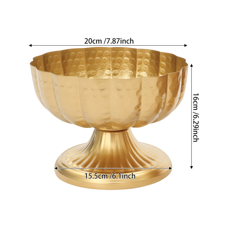 Ensemble de 10 vases à compote en métal 10 pièces 7,87 po, H 6,29 po x l 7,87 po x P 7,87 po