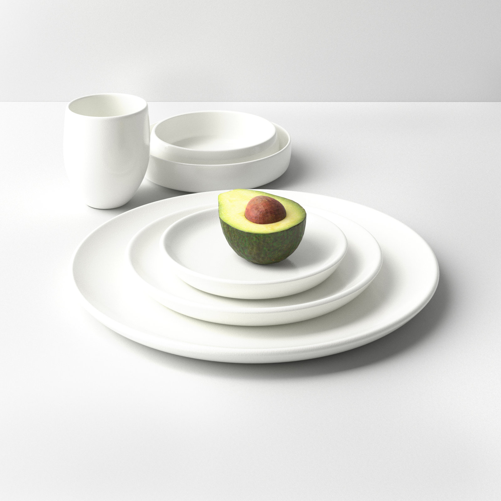 Borgen Stoneware Dinnerware Set, Chalk