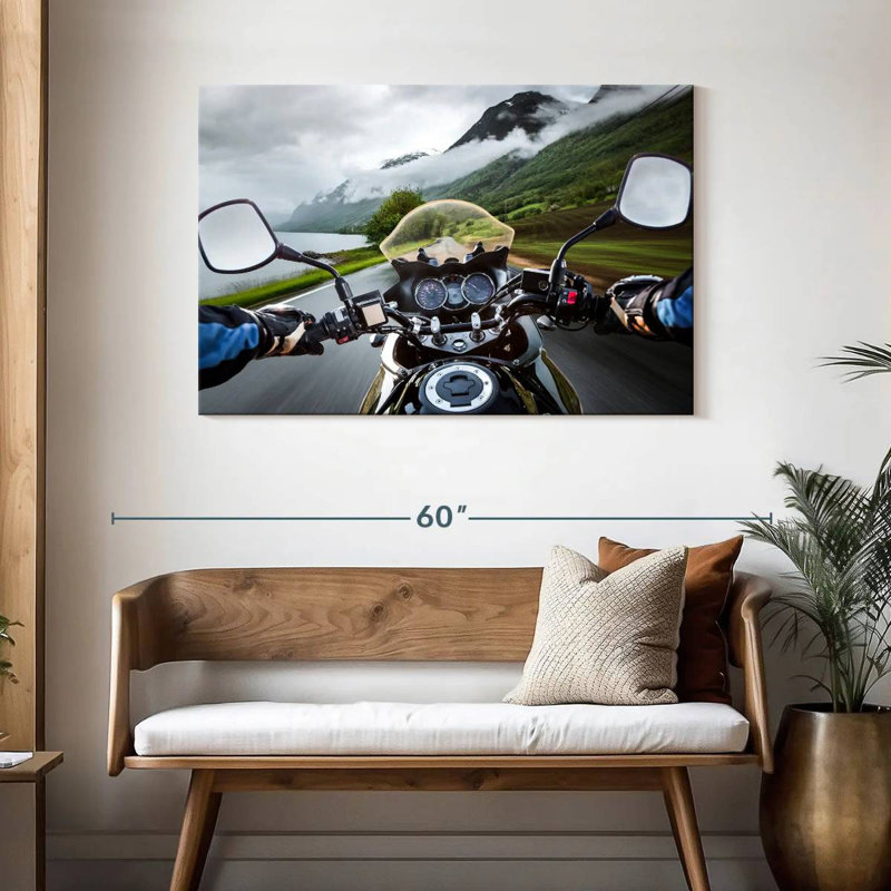 Mehar Motorcycle Ride View, 30" H x 45" W