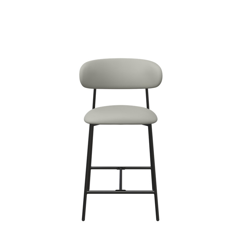 Luna Leather Counter Bar Stool, Taupe
