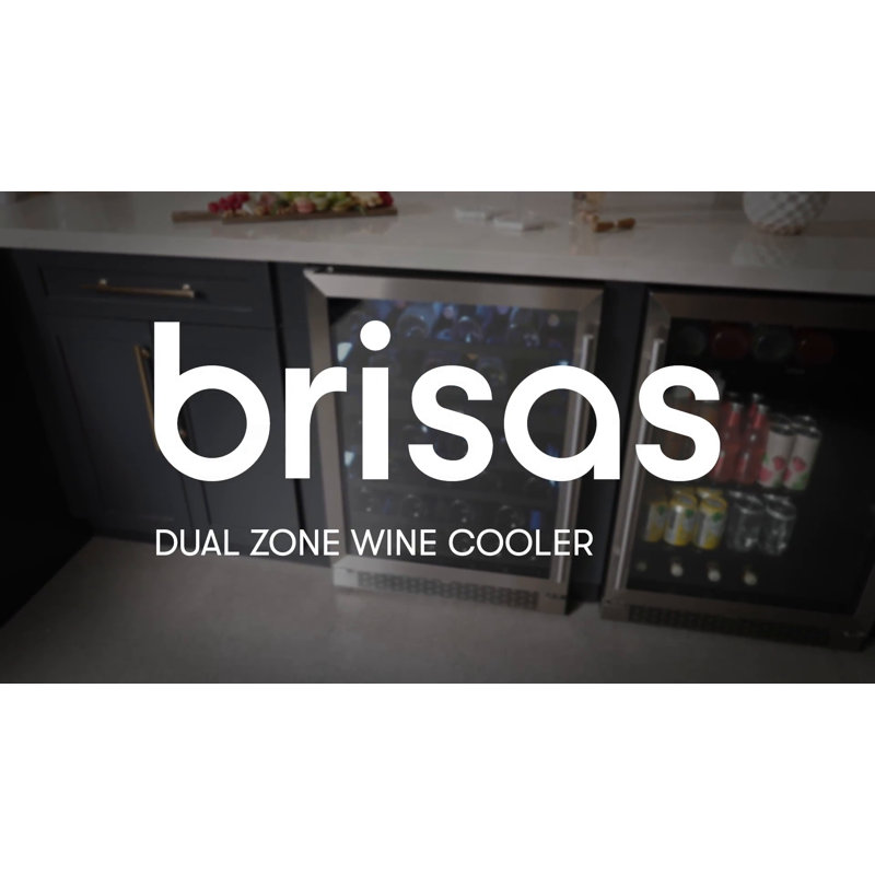 Zephyr Brisas 24-Inch Dual Zone Wine Fridge with Glass Door