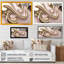 Subtil sophistication en rose exquis et doré - reproduction sur toile-87324842-87324843
