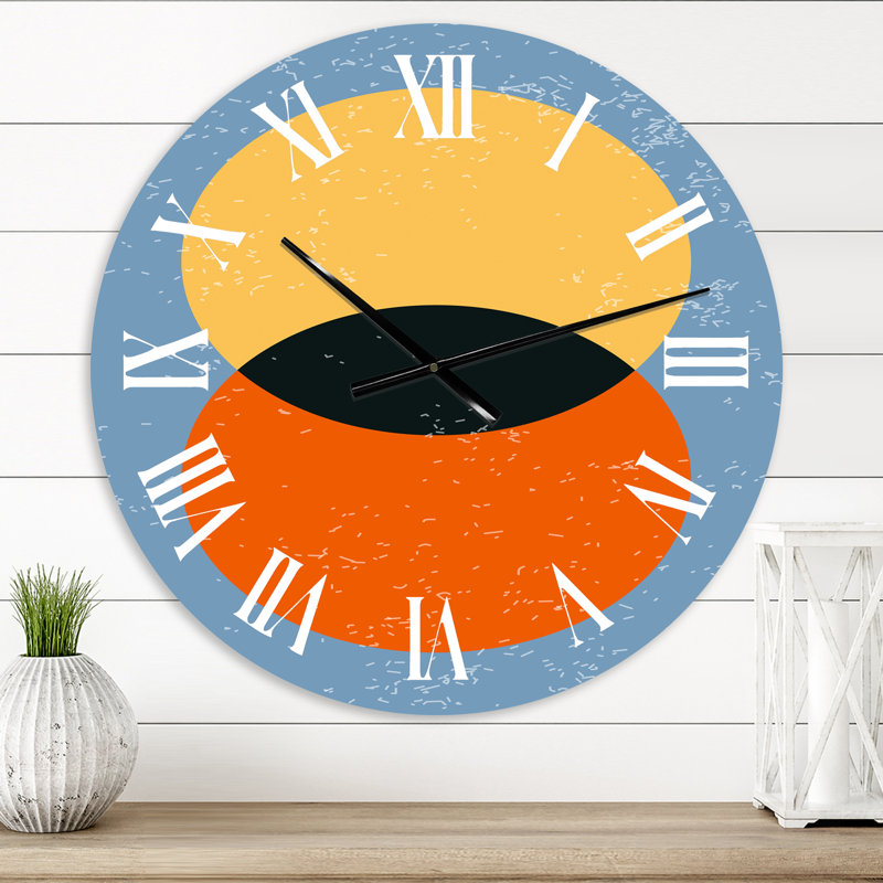Minimales compostions géométriques de formes élémentaires - horloge murale moderne, Petit