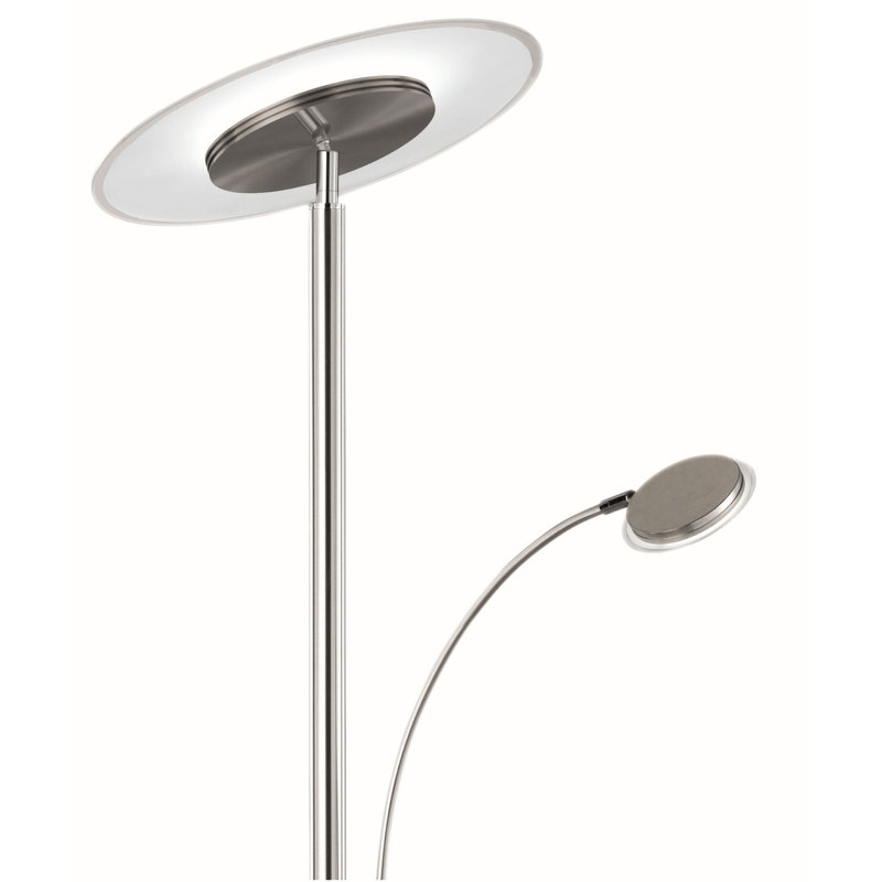 Ackermann 71'' LED Torchiere Floor Lamp, Satin Nickel