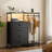 4-Drawer Dresser with Clothes Rack and Charging Station-542607879