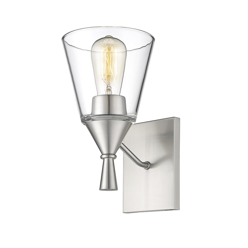 Fieldscairn Steel Armed Sconce, Brushed Nickel