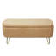 Banc de rangement en fausse fourrure Camel