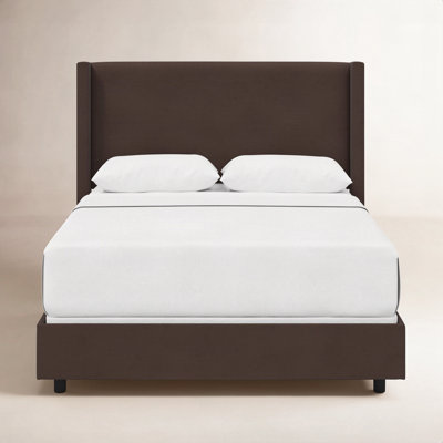 Hanson Upholstered Wingback Bed