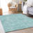 Premium Machine Washable Prisco Teal Rug-471132098