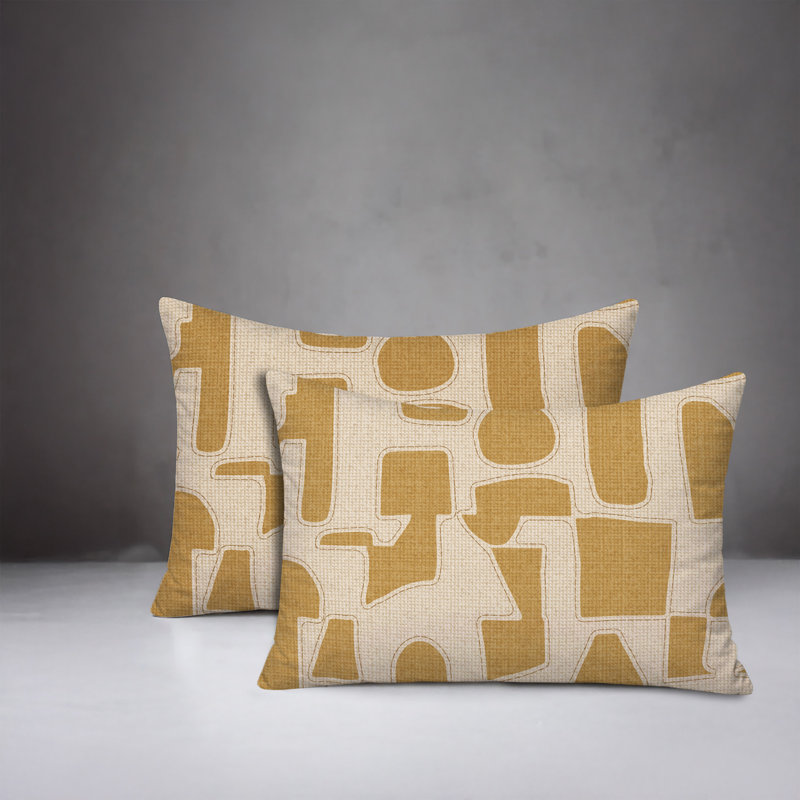 Coussin intérieur / extérieur réversible Jara, 25 x 18, Carmel