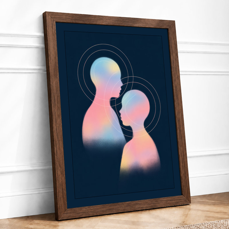 Minds Meeting Modern - Framed Print, A3 - 42.0 x 29.7 cm, Walnut
