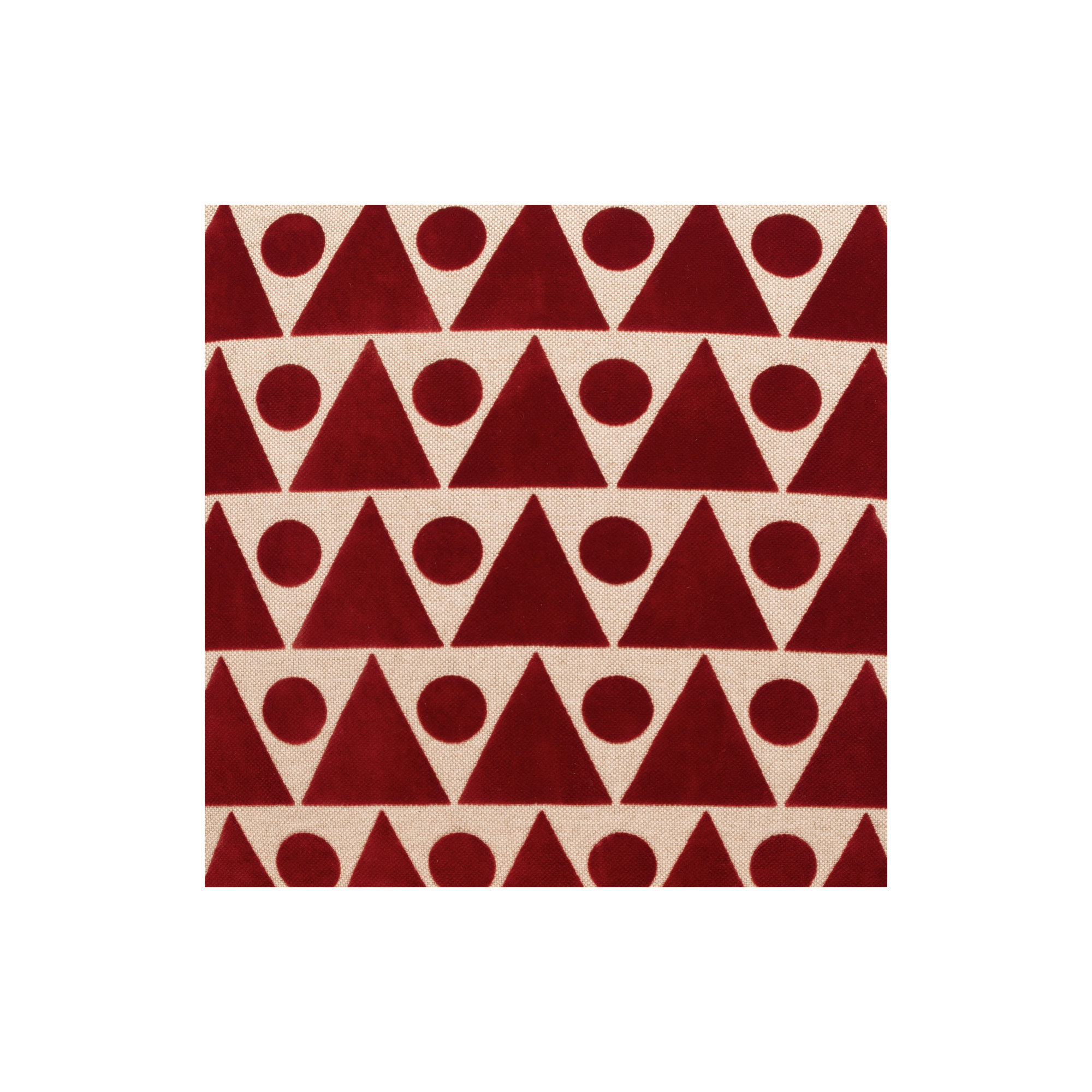 Kilo Geometric Throw Pillow, Square 20", Red