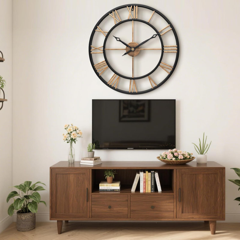 Grande horloge murale surdimensionnée de 30 pouces pour décor de salon
