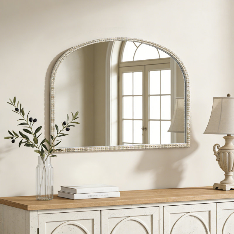 Miroir mural arqué, Doré, 30 po x 22 po