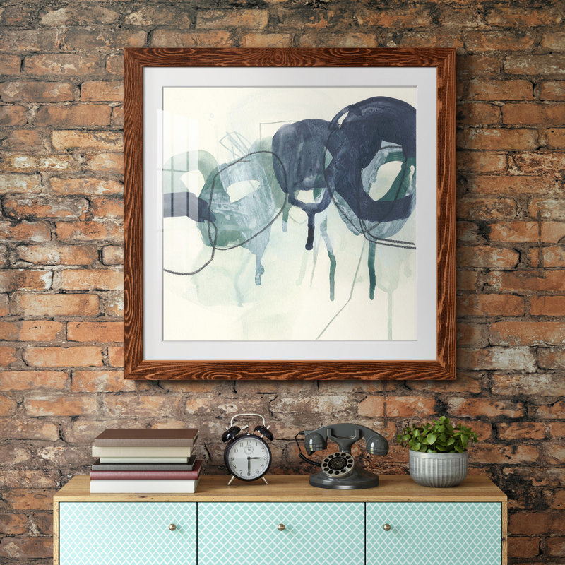 Chaîne Verdigris II - reproduction encadrée de qualité supérieure - prête à être accrochée, Érable encadré