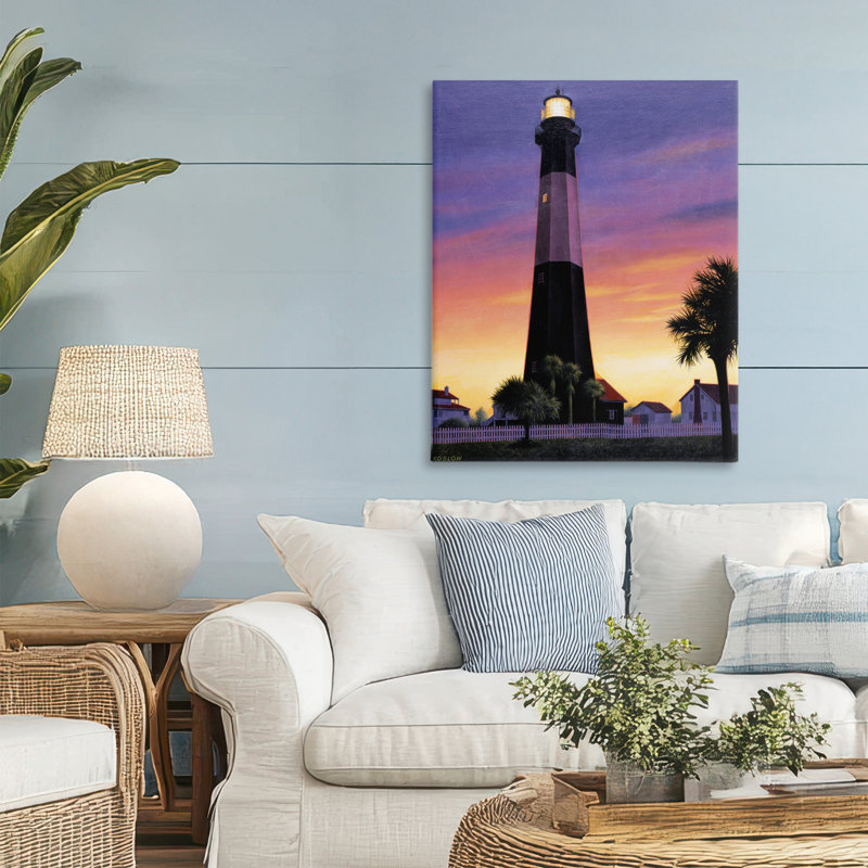 Phare de Georgia Tybee, toile de Wind River Studios, H 30 po x l 24 po