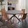 46'' Round Dining Table Set, Modern Kitchen Table for 2-4 Person, Steel Legs, Pedestal Dining Set with 32.4"H Dining Chair, Saving Space
