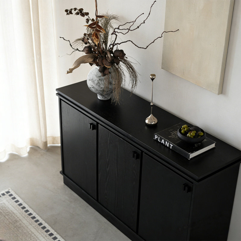 Armoire d'entrée simple et moderne, Noir