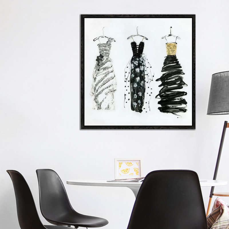 Bling Night Out II 1 Piece Wall Art on Canvas, 93.98 cm H x 93.98 cm W, Black Framed