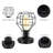 Rayniyah 8.66" Black Desk Lamp Set with USB and Outlet