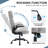 Adjustable Headrest High Back Fabric Ergonomic Executive Office Chair (Gray)-314838325