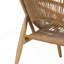 Chaise longue d'extérieur en osier brun pâle avec coussin beige, ensemble de 1-547657048