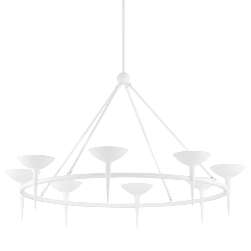 Lustre 8 lumières Cecilia, Blanc gesso, 8 lumières