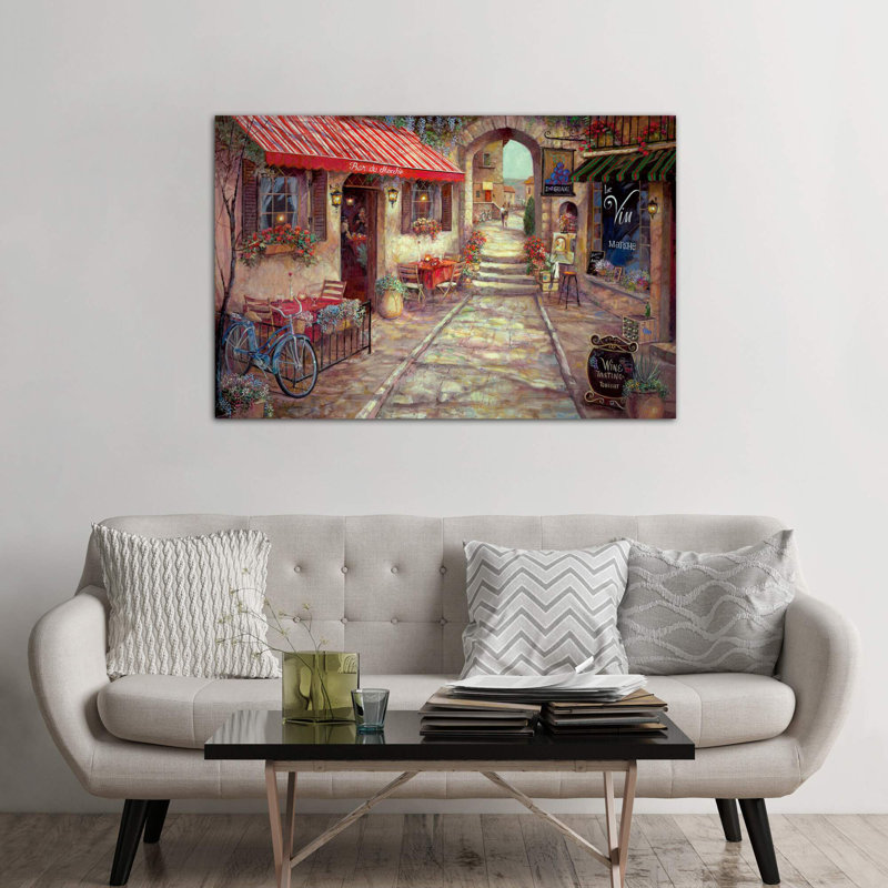 Bar Du Marche by Ruane Manning - Wrapped Canvas Painting, 66.04 cm H x 45.72 cm W x 1.91 cm D