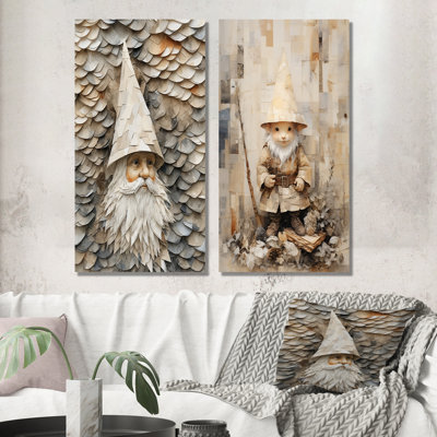 Fantasy Fairy Dwarfs Portrait - Gnome Canvas Art Print Set Of 2