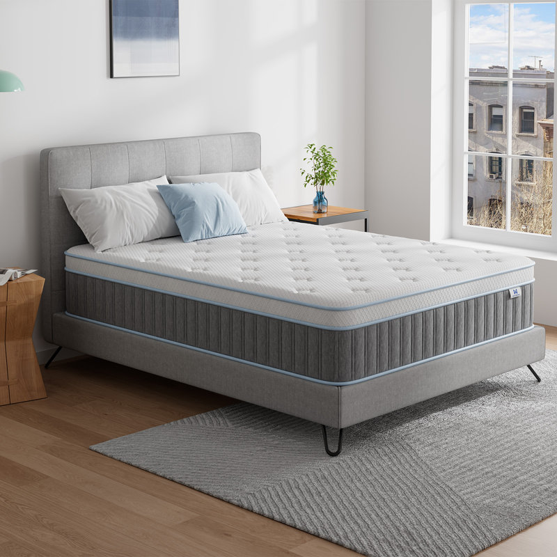 8''/10''/12'' Medium Gel Hybrid Mattress, Spring In A Box, OEKO-TEX® Certified, King, 10"