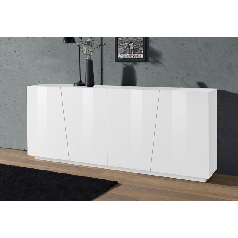 Bayonne 200cm Sideboard, White Glossy