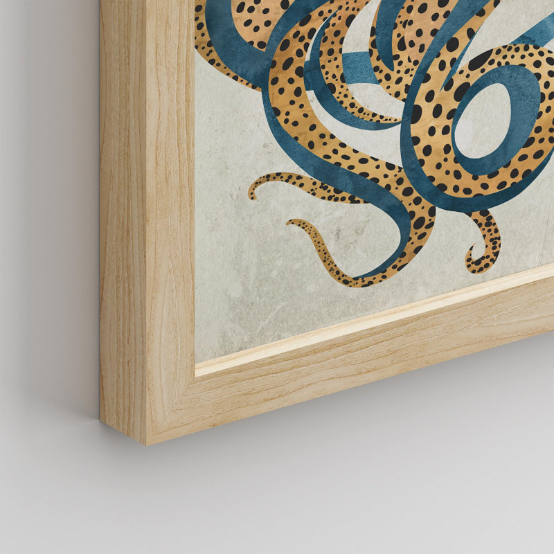 «Vintage Textured Octopus» sur papier, Naturel, H 16 po x l 12 po