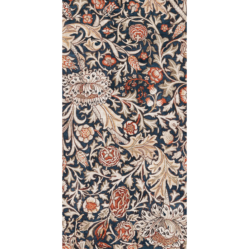 Meadow Blue Easy to Clean Vinyl Rug, Rectangle  2' x 6'