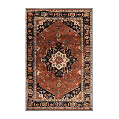 Machine Washable Persian Brown Area Rug