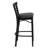 Worley Two-Slat Ladder Back Metal Restaurant and Dining Barstool with Vinyl Upholstered Seat-463621194-439575801
