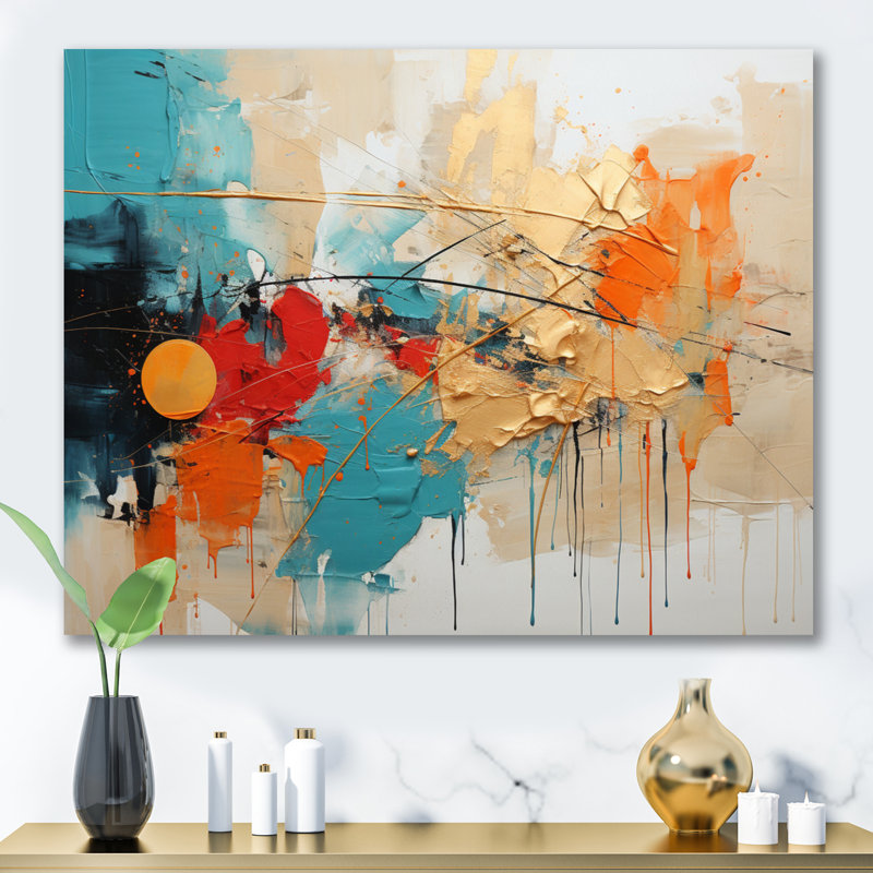 Geremie Collage Fusion IV, H 24 po x l 32 po x P 1 po, Toile tendue