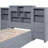 Twin Size Gray Wood Bed With All - In One Cabinet, 4 Smooth Sliding Drawers On Each Side, And 12 Storage Compartments At Headboard For Elegant Bedroom Arrangement Storage, Slide Per Tidy Living Space-832609512