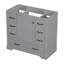 Armoire de salle de bain de style moderne avec tablette réglable et six tiroirs-613763053