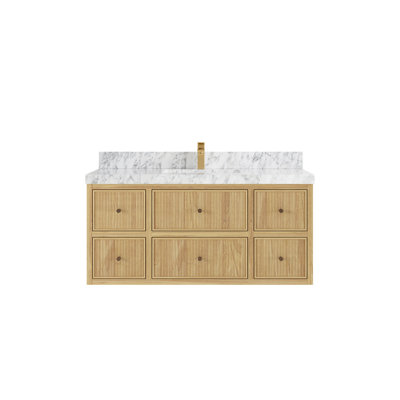 Meuble-lavabo simple 48 po avec plateau en marbre Monnestime