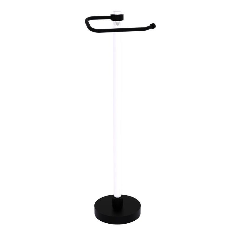 Porte-papier hygiénique sur pied Clearview, Noir mat