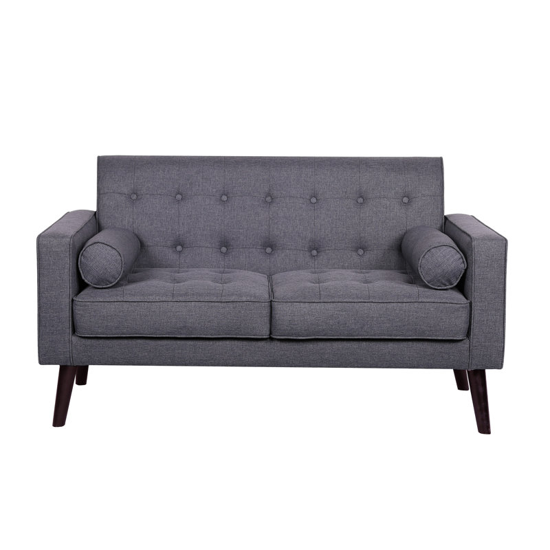Dannyray Upholstered 56.3'' Loveseat, Dark Grey